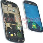 TELAIO CENTRALE per Samsung i8190 Galaxy S3 mini bianco CORNICE MIDDLE FRAME metal plate