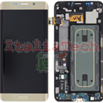 DISPLAY LCD ORIGINALE Samsung G928F Galaxy S6 Edge Plus ORO gold vetrino touch vetro schermo