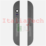 SCOCCA VETRO vetrino anteriore per HTC M8 NERO GREY adesivi front cover telaio
