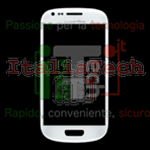 VETRINO touchscreen per Samsung i8190 touch screen bianco VETRO Galaxy S3 mini