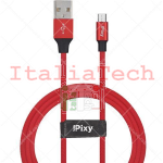 CAVO DATI E ALIMENTAZIONE MICRO USB 1,2M ROSSO PIXY PCV-M10RD