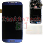 DISPLAY LCD ORIGINALE Samsung i9505 Galaxy S4 ARTIC BLUE vetrino touch vetro schermo