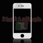 VETRO VETRINO BIANCO per touchscreen iphone 4 4S NO touch screen frame schermo lcd
