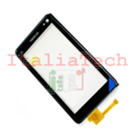 TOUCHSCREEN per Nokia N8 vetro NERO touch screen con cornice frame vetrino