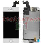 DISPLAY LCD ASSEMBLATO per iPhone 5s bianco vetro touchscreen schermo COMPLETO TOP AAA+