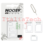 NOOSY KIT 3in1 ADATTATORE SCHEDA NANO MICRO SIM per iPhone 5 5s 5c NANOSIM CONVERTITORE CARD