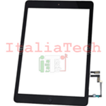 VETRO TOUCHSCREEN ASSEMBLATO per iPad 5 Air touch screen tasto home biadesivo NERO