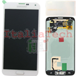 DISPLAY LCD ORIGINALE Samsung G900 Galaxy S5 BIANCO vetrino touch vetro schermo