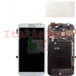 DISPLAY LCD ORIGINALE Samsung N7100 Note 2 BIANCO touch screen vetro schermo completo