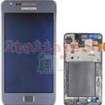 DISPLAY LCD ORIGINALE Samsung i9105P Galaxy S2 Plus BLU touch vetro schermo vetrino