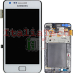 DISPLAY LCD ORIGINALE Samsung i9105P Galaxy S2 Plus BIANCO touch vetro schermo vetrino