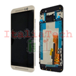 DISPLAY LCD ASSEMBLATO COMPLETO FRAME vetrino touchscreen per HTC One M9 SILVER vetro schermo