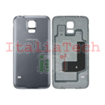 SCOCCA posteriore per Samsung Galaxy S5 NEO SM G903F silver back cover copri batteria 