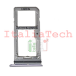 CARRELLO PORTA SIM per SAMSUNG S8 G950 tray carrellino scheda vano lettore SILVER micro sd