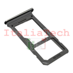 CARRELLO PORTA SIM per SAMSUNG S8 G950 tray carrellino scheda vano lettore NERO micro sd