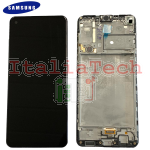 DISPLAY LCD ORIGINALE Samsung A217 Galaxy A21s NERO vetrino touch vetro schermo