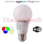 V-TAC SMART VT-5113 LAMPADINA LED WI-FI E27 11W BULB A60 RGB+W 4IN1 DIMMERABILE - RGB - SKU 2752
