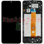 DISPLAY LCD ORIGINALE Samsung A125 Galaxy A12 NERO vetrino touch vetro schermo