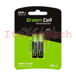 BATTERIA RICARICABILE NI-MH AAA HR03 1.2V 950MAH GREEN CELL GR07 (BLISTER 2PZ)