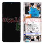 DISPLAY LCD ORIGINALE Samsung G991 Galaxy S21 PHANTOM WHITE vetrino touch vetro schermo + Batteria