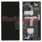 DISPLAY LCD ORIGINALE Samsung S908 Galaxy S22 Ultra NERO vetrino touch vetro schermo