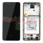 DISPLAY LCD ORIGINALE Samsung A525 A526 Galaxy A52 BIANCO + BATTERIA vetro schermo