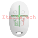 AJAX SPACE CONTROL - 6267.04.WH1 - TELECOMANDO INTELLIGENTE PER SISTEMI DI SICUREZZA, 4 TASTI CON PULSANTE DI ALLARME - COLORE BIANCO