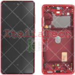 DISPLAY LCD ORIGINALE Samsung G780 Galaxy S20 FE CLOUD RED vetrino touch vetro schermo