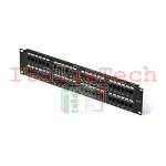 PATCH PANEL UTP CAT6 48 PORTE RJ45 PER ARMADI RACK DA 19", COLORE NERO