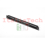 PATCH PANEL UTP CAT6A 24 PORTE RJ45, PER RACK 19", BLACK