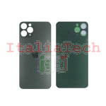 BACK COVER + ADESIVO FORO LARGO APPLE IPHONE 11 PRO MAX SCOCCA COPRIBATTERIA POSTERIORE GREEN VERDE