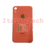 BACK COVER + ADESIVO FORO LARGO APPLE IPHONE XR SCOCCA COPRIBATTERIA POSTERIORE CORAL CORALLO