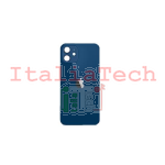 BACK COVER + ADESIVO FORO LARGO PER APPLE IPHONE 12 SCOCCA COPRIBATTERIA POSTERIORE BLUE BLU