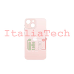 BACK COVER + ADESIVO FORO LARGO PER APPLE IPHONE 13 MINI SCOCCA COPRIBATTERIA POSTERIORE PINK ROSA