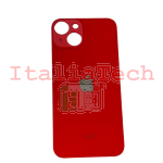 BACK COVER + ADESIVO FORO LARGO PER APPLE IPHONE 14 PLUS SCOCCA COPRIBATTERIA POSTERIORE RED ROSSO