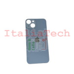 BACK COVER + ADESIVO FORO LARGO PER APPLE IPHONE 14 SCOCCA COPRIBATTERIA POSTERIORE BLUE BLU