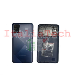 BACK COVER + CAMERA FRAME SAMSUNG A02S A025G SCOCCA COPRIBATTERIA POSTERIORE BLUE BLU