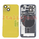 BACK COVER + PIASTRA METALLICA + VETRO CAMERA + ANTENNA NFC PER APPLE IPHONE 14 PLUS SCOCCA VETRO COPRIBATTERIA POSTERIORE YELLOW GIALLO