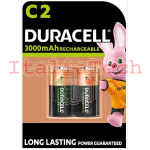 DURACELL - Batterie Ricaricabili MN1400 C 3000mAh - 2 PK 5000394955981 - DUR1400R