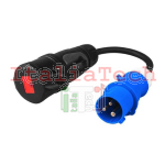 GREENCELL ADATTATORE PRESA DA CEE ROSSA 16A 400V A CEE BLU 16A 230V 3P